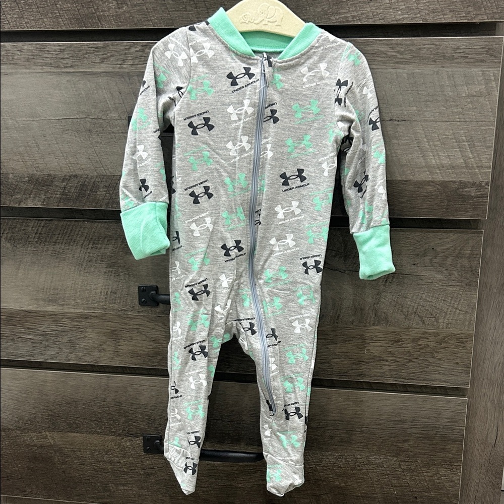 Under Armour Gray and Mint Boy’s Footie